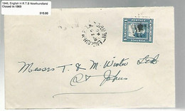 36245 ) Canada Newfoundland Cover Postal History - 1908-1947
