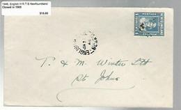 36247 ) Canada Newfoundland Cover Postal History - 1908-1947