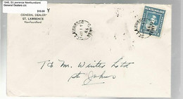36260 ) Canada Newfoundland Cover Postal History - 1908-1947