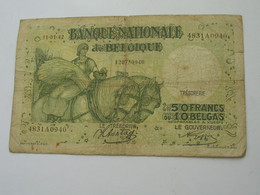 BELGIQUE - 50 Francs  FRANK 1942  - Banque Nationale De Belgique  **** EN ACHAT IMMEDIAT **** - 50 Francos