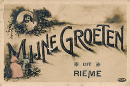 RIEME  MIJNE GROETEN UIT RIEME  - LICHTE KREUKJES     2 SCANS - Evergem