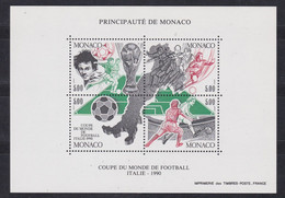 MÓNACO 1990 -  Hoja Bloque Nueva Sin Fijasellos -MNH- - Neufs