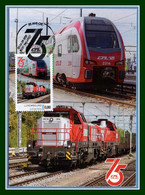 Luxembourg Carte Maximum TRAIN Série 2300 Et DE18 2021 Maxicard - Maximumkaarten