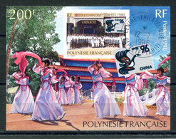 RC 23439 POLYNESIE BF N° 21 CHINA 96 OBLITÉRÉ TB - Blocs-feuillets