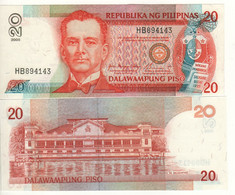 PHILIPPINES  20  Piso     P182i    "dated 2005   Manuel Quezon + Malacañang Palace At Back "   UNC - Philippines