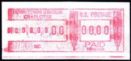 USA 1984 ATM Meter STAMPS FRIDEN (FRAMA) Trial Issue CHARLOTTE # 7000020 / 00.00 MNH / Automatenmarken CVP / SCARCE - Machine Labels [ATM]