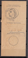 MARQUE FISCALE CONTROLE D'ARTICLES D'ARGENT - SUR FRAGMENT - MARSEILLE 1962 - Covers & Documents