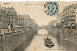 RENNES LES QUAIS PRIS DU PONT DE BERLIN 1904 - Rennes