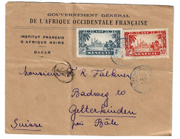 DAKAR SUCCURSALE Sénégal Lettre Entête Gouvernement Général A O F Mosquée 2F 50c Ob 01 1940 Marque Censure A2 Trace Plis - Covers & Documents