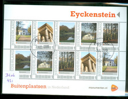 Nederland 2012 * BLOK * PERSOONLIJKE ZEGELS * Buitenplaatsen * KASTEEL * EYCKENSTEIN * POSTFRIS GESTEMPELD (blok 421) - Oblitérés