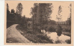 LUSIGNAN  86 VIENNE  CPA SEPIA LA VONNE ET LE CHEMIN DE VAUCHIRON - Lusignan