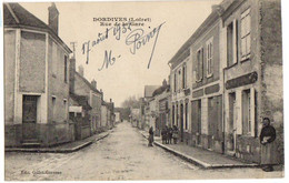 1932 DORDIVES - Carte Animée Sur La RUE De La GARE - Dordives