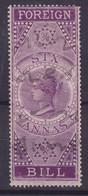 British India Revenue Foreign Bill 6 As Six Annas Victoria (2 Scans) - Other & Unclassified