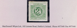 Ireland Railway Donegal 1900 2d Green Railway Letter Stamp, Thom Printing, Mint Hinged, Slight Stain - Unclassified