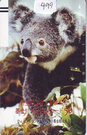 Telecarte Japon * KOALA BEAR * Koalabär (499) BALKEN * FRONTBAR 330-2945 * PHONECARD JAPAN ANIMAL * TIER TELEFONKARTE * - Selva