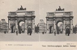 Vues Stéréoscopiques Julien Damoy - Paris - Arc De Triomphe Du Carrousel - Cartes Stéréoscopiques