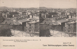 Vues Stéréoscopiques Julien Damoy - Panorama Général De Rome Pris De Saint Pierre In Montorio Vers Le Fort Saint Ange - Cartes Stéréoscopiques