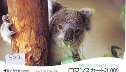 Telecarte Japon * KOALA * BEAR * Koalabär (522) * PHONECARD JAPAN ANIMAL * TIER TELEFONKARTE - Giungla