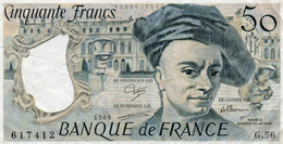 FRANCE 50  FRANCS 1989  Vf   P-152d2 - 50 F 1976-1992 ''quentin De La Tour''