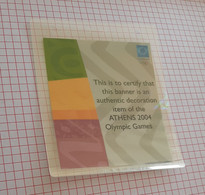 Athens 2004 Olympic Games - Certifying For Banner - Kleding, Souvenirs & Andere