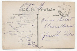 WW1 1917 AERONAUTIQUE AVIATION MILITAIRE Franchise ANTULLY AUTUN Saone & Loire Cachet Déesse Assise ESCADRILLE 304 - WW I