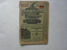 FAHRPLAN M. DUMONT SCHAUBERG 1920-1921 - Alemania Todos