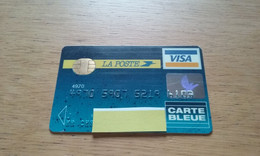 ANCIENNE CARTE A PUCE BANCAIRE LA POSTE MILIEU ANNEES 90 !!! - Disposable Credit Card