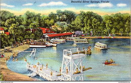 Florida Silver Springs Glass Bottom Boats At Docks Curteich - Silver Springs