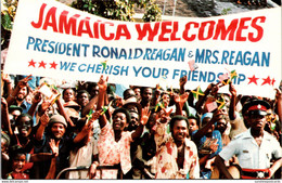 Jamaica Welcomes President Ronald Reagan And Mrs Reagan 1982 - Presidents