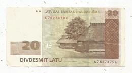Billet , LETTONIE, Latvijas Bankas Naudas Zime , Divdesmit, 20 Latu , 2004 , 2 Scans - Latvia