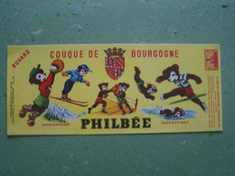 BUVARD. PUBLICITE "PAIN D'EPICES PHILBEE". LE SPORT. LE FOOT-BALL. LE SKI. LA BOXE. LA NATATION. L'ATHLETISME. 100_6960 - Peperkoeken