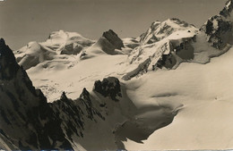 Real Photo Saas Fee Nadelgrat P. Used  Cachet Cabane Britannia C.A.S. Section Geneve - Saas-Fee