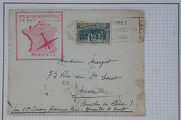 BC8 FRANCE  BELLE LETTRE  RR 1939 1ERE LIAISON AEROPOSTALE DE NUIT PARIS MARSEILLE     ++AFFRANC. PLAISANT - 1927-1959 Cartas & Documentos