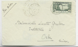 NIGER PA 4FR50 SOLO LETTRE COVER AVION  MARADI 194? TO SUISSE - Cartas & Documentos