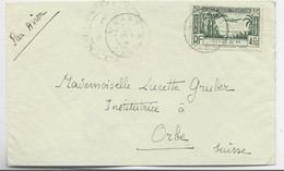 NIGER PA 4FR50 SOLO LETTRE COVER AVION  MARADI 194? TO SUISSE - Lettres & Documents