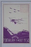 BC8 FRANCE  BELLE CARTE RR 1940  MEETING AVIATION PONTARLIER  ++ - 1927-1959 Brieven & Documenten