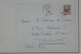 BC8 FRANCE  BELLE LETTRE  1965 STRASBOURG A TOULON  +CACHETS HEXAGONAUX +AFFRANCH. AVION PLAISANT   ++ - 1960-.... Lettres & Documents