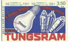 BELGIUM, 1936, Booklet A31, 3F50 Tungsram Lamps, - 1907-1941 Old [A]