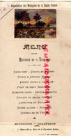 87- BELLAC- RARE MENU ASSOCIATION MEDECINS HAUTE VIENNE-MEDECINE-1925- HOTEL PYRAMIDE L. MERLE PLAS-IMPRIMERIE DUPANIER - Menükarten