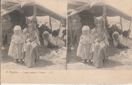Vue Stéréoscopique - Algérie - Types Arabes à Timgad - Cartes Stéréoscopiques