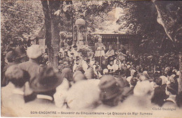 VILSEPT20-  BON ENCONTRE EN LOT ET GARONNE SOUVENIR DU CINQUANTENAIRE LE DISCOURS DE MGR RUMEAU VOIR VERSO CPA CIRCULEE - Bon Encontre