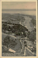 SWITZERLAND -  WALZENHAUSEN DRAHTSEILBAHN BLICK AUF RHEINECK - RHEIN UND. BODENSEE - TRAIN EDIT FREI & CO. 1920s (14445) - Walzenhausen