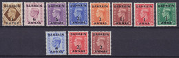 Bahrain 1948 Mi. 49-56, 73-75. GV. Great Britain Overprinted 'BAHRAIN', MNH**/MH* (2 Scans) - Bahrain (...-1965)