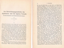 A102 1278 Purtscheller Entwicklung Alpinismus Alpine Technik Artikel / Bilder 1894 !! - Sports