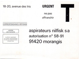 ESSONNE - Dépt N° 91 = MORANGIS = CORRESPONDANCE REPONSE T  ' ASPIRATEURS NILFISCK ' - Kaarten/Brieven Antwoorden T