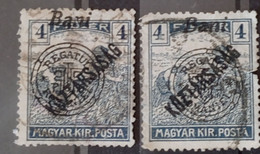 Errors  Transylvania 1919 Romania Occupation Zone Hungary, Overprint Bani Regatul României, Koztarsasag,  Displaced - Siebenbürgen (Transsylvanien)