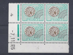 PREOBLITERE N° 138 - Bloc De 4 COIN DATE - NEUF SANS CHARNIERE - 7/11/75 - Precancels