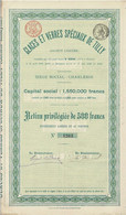 Titre De 1899 - Glaces Et Verres Spéciaux De Tilly - - Industrie