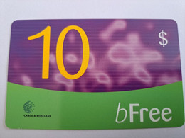 BARBADOS   $10 - B FREE  Prepaid Fine Used Card  ** 10853 ** - Barbados (Barbuda)