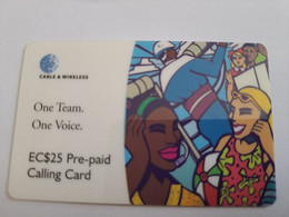 ST VINCENT & GRENADINES   $25,- ONE TEAM ONE VOICE STV-P2  Prepaid (RRRR)   Fine Used Card  **10858 ** - St. Vincent & Die Grenadinen